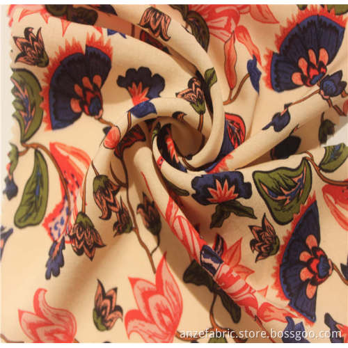 Tissu 100% voile de rayonne imprimé pour tissu de plomb de vêtements